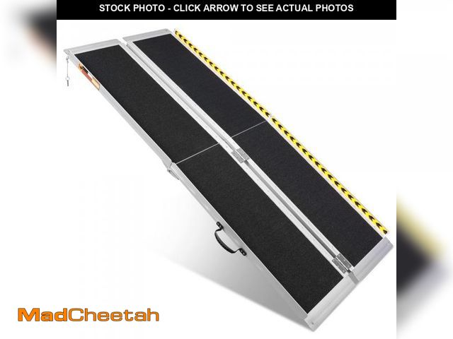 Lot 74-12100203 - ORFORD Portable Wheelchair Ramp 6FT, 72''LÃâ28.74''W Handicap Ramps, Non-Skid Aluminum Wheel Chai...