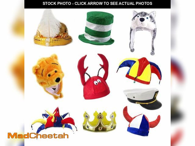 Lot 74-14153603 - TD.IVES 6 Pack Funny Adult Novelty Party Hats - Assorted Costume Hats, Photo Booth Props Hats for Dr...