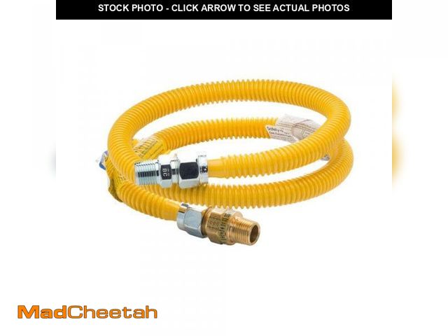 Lot 74-12533091 - Smart Choice 4 ft. 5/8 in. ProCoat Safety PLUS Gas Connector 1/2 MIP x 1/2 MIP - UNUSED