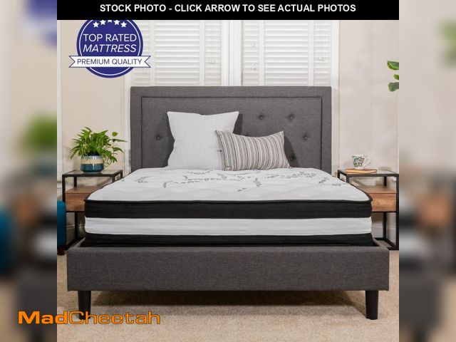 Lot 74-12071351 - Flash Furniture CL-E230P-R-F-GG Full Size Spring Mattress W/ High Density Foam Padding - 12H, White,...