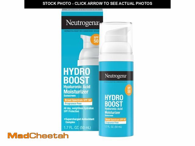 Lot 74-13572606 - Neutrogena Hydro Boost Hyaluronic Acid Face Moisturizer with Broad Spectrum SPF 50 Sunscreen, Non-Gr...