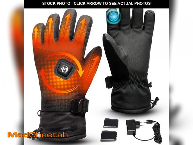 Lot 74-12436149 - Foxelli Heated Gloves for Men &amp; Women - 3 Heat Settings, Touchscreen Compatible, Rechargeable Wa...