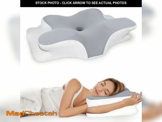 Lot 74-14150136 - MargGona Cervical Pillow for Neck Pain Relief, Hollow Design Memory Foam Bed Pillow for Side &amp; B...