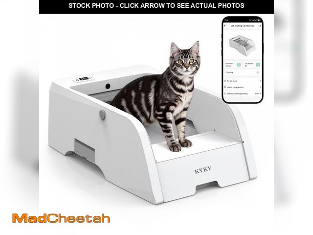 Lot 74-12430123 - Self Cleaning Litter Box, Upgraded Automatic Cat Litter Box Self Cleaning with APP Control, Large Op...