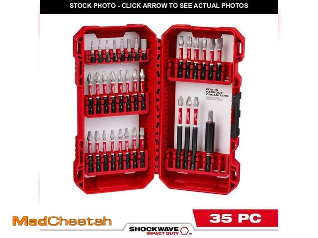 Lot 74-12592664 - *MISSING SOME* Milwaukee SHOCKWAVE Impact Duty Alloy Steel Screw Driver Bit Set (35-Piece) *MISSING ...