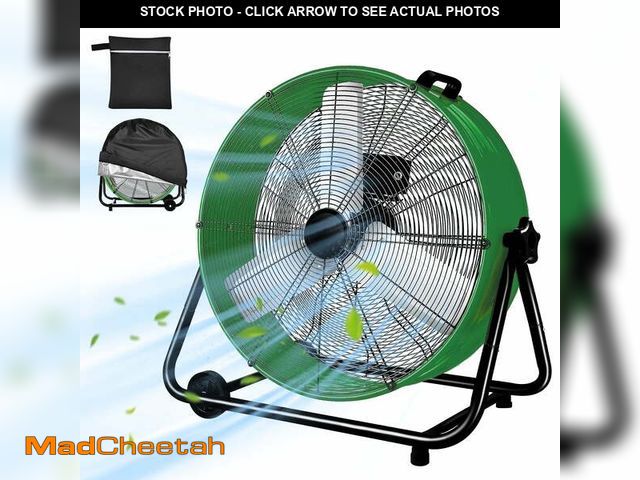 Lot 74-12670724 - (MISSING ACCESSORIES) Industrial Fan 24" up to 8800 CFM, High Velocity Fan with 3 Speeds, Heavy Duty...