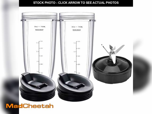 Lot 74-13539159 - 2 Packs Ninja Blender Cups &amp; 7 Fins Ninja Blender Blade Replacement Compatible with Ninja Blende...