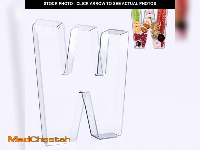 Lot 74-12312435 - RUFHVTY 11" Acrylic Letter Charcuterie Box, Reusable Fillable Alphabet Number Shaped Form Tray for B...