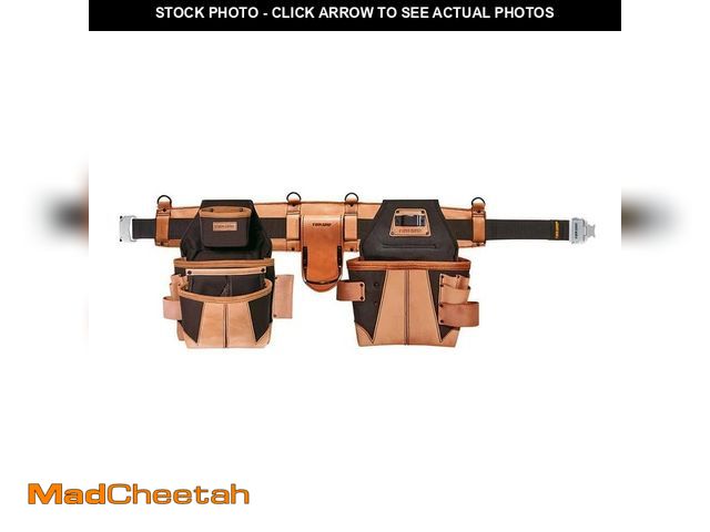 Lot 74-12691424 - FIRM GRIP Build-A-Rig Hybrid Leather/Nylon Carpenter Tool Rig - Size Small/Medium - UNUSED