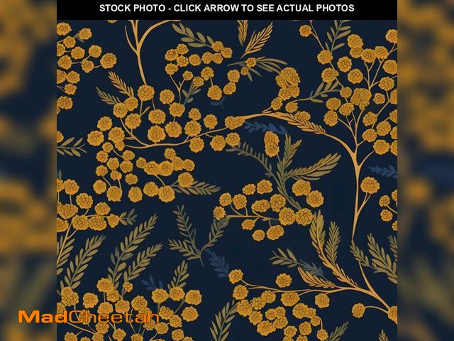 Lot 74-14268051 - HENNOR Blue Boho Floral Peel and Stick Wallpaper 17.5" x 393.5" - USED