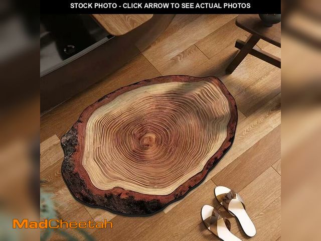 Lot 74-13541067 - Brown Wood Grain Bath Mat Cute Annual Ring Bathroom Rugs Funny Non Slip Bathtub Decor Mats Super Abs...