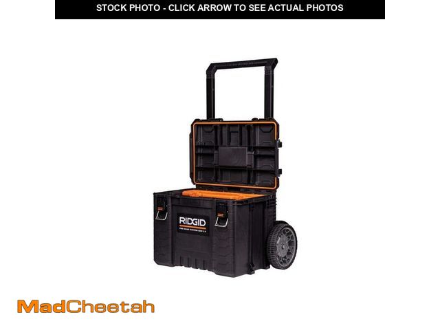 Lot 74-13781423 - RIDGID Pro Gear System Gen 2.0 Stackable 25 in All Terrain Rolling Tool Box with 9 in. Wheels - UNUS...