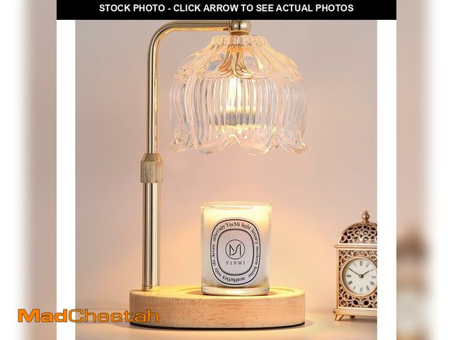 Lot 74-14426698 - Gold Candle Warmer Lamp for Flower-Shaped Glass,Wax Melt Warmer for Jar Candles,Candle Warmer Lamp w...
