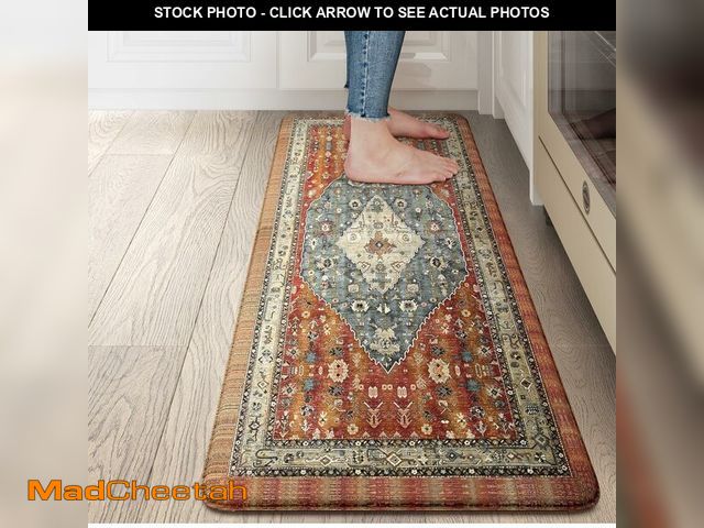 Lot 74-12699515 - Collive Boho Cushioned Kitchen Mat, Comfort Anti Fatigue Mats for Kitchen Floor, Standing Desk Mat f...