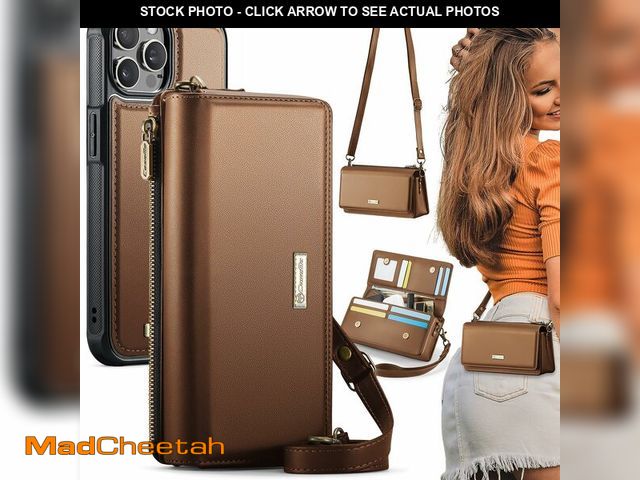 Lot 74-12699258 - CaseMe 2-in-1 Detachable for iPhone 13 Pro Crossbody Wallet Case with RFID Blocking 10-Card Holder f...