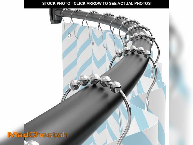 Lot 74-12800504 - Yeabett Curved Shower Curtain Rod 43-72 Inches Adjustable, Shower Rods for Bathroom Aluminum Rustpro...
