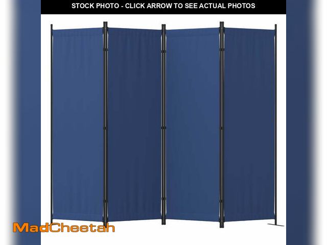 Lot 74-14323023 - GOJOOASIS Room Divider, 4-Panel Folding Privacy Screen, 88in Portable Separating with Metal Feet, Pa...