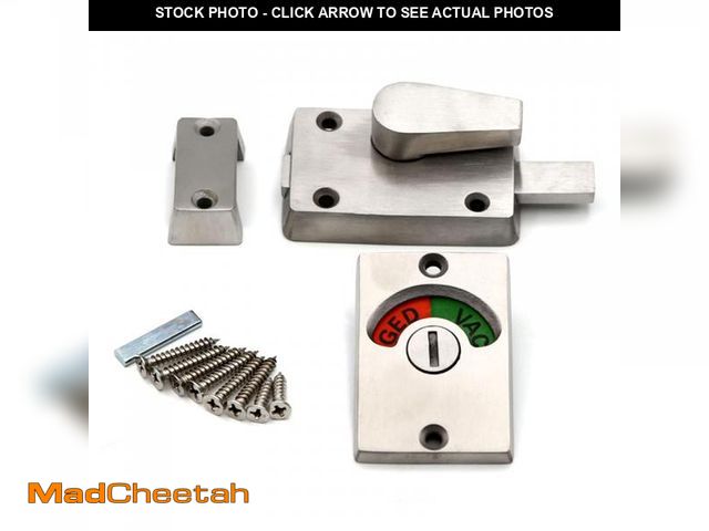 Lot 74-11558382 - Vacant Occupied Bathroom Lock, Zinc Alloy Latch Indicating Lock Bathroom Door Privacy Lock Indicator...