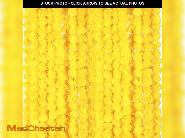 Lot 74-12603161 - Giegxin 15 Pack Marigold Garland for Decoration 5 ft Long Strands Faux Artificial Marigold Flowers D...