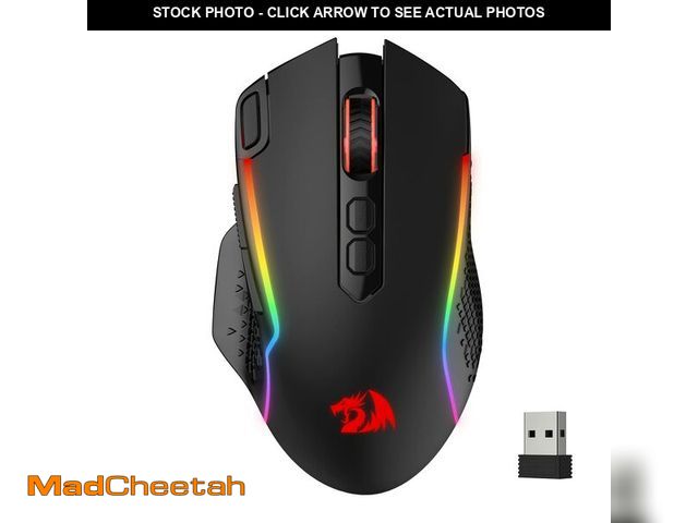 Lot 74-14431120 - Redragon M810 PRO Wireless RGB Gaming Mouse 10000 DPI Remapping Keys - UNUSED
