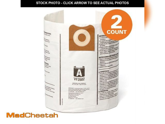 Lot 74-13692365 - RIDGID Genuine VF3502 Wet Dry Vac Dry Pick-up Only Dust Bags for Select 12-16 Gallon RIDGID Shop Vac...