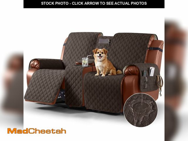 Lot 74-14384740 - Ruaozz Waterproof Loveseat Recliner Cover with Console Non-Slip Reclining Couch Covers Split Sofa Sl...