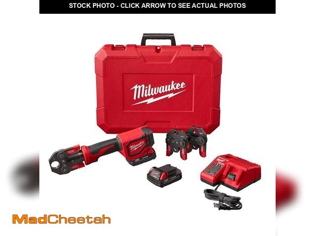Lot 74-14440174 - M18 18V Lithium-Ion Cordless Short Throw PEX Press Tool Kit with 3 PEX Crimp Jaws (2) 2.0 Ah Batteri...