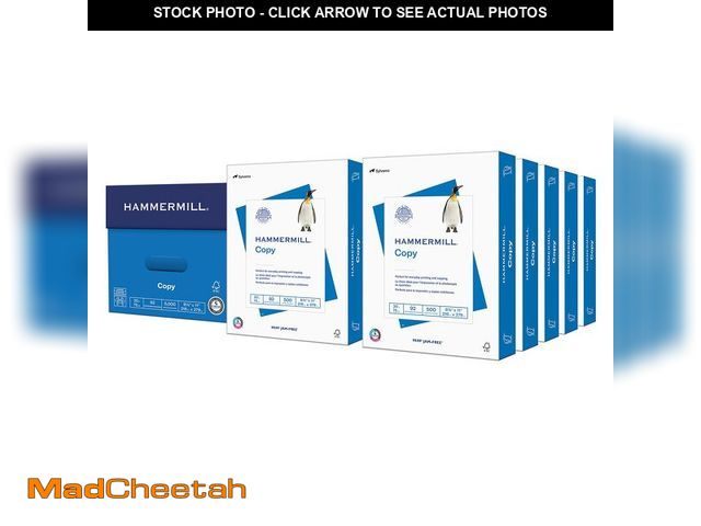 Lot 74-14612661 - Hammermill Printer Paper, 20 lb Copy Paper, 8.5 x 11 - 10 Ream (5,000 Sheets) - 92 Bright, Made in t...