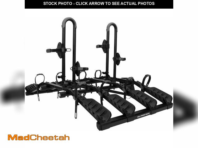 Lot 74-14204077 - Hollywood Racks Destination 4 Hitch Bike Rack, Lightweight, Black - Platform Style Bike Rack for Car...