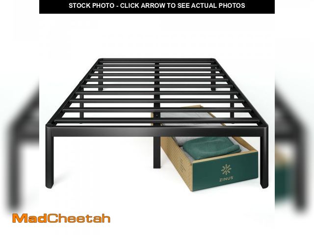 Lot 74-12538681 - ZINUS Van 16 Inch Metal Platform Bed Frame, Steel Slat Support, No Box Spring Needed, Easy Assembly,...