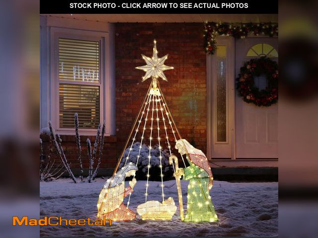 Lot 74-12891893 - UBesGoo 6ft Outdoor Nativity Set Light-Up Nativity Scene Christmas Decoration Christmas Outdoor Deco...