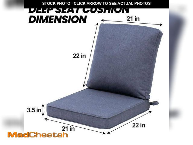 Lot 74-14467713 - Crestlive Products 21 in. x 22 in. x 3.5 in. Outdoor Deep Seat Cushion Set in Sky Blue Patio Chair C...