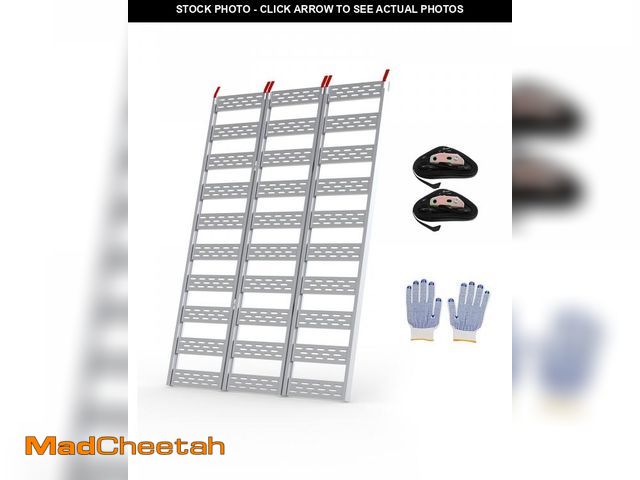 Lot 74-12429241 - Ramps for Pickup Trucks, GarveeTech Aluminum ATV Ramps 1500 LBS Capacity, Tri-Fold Motorcycle Powers...