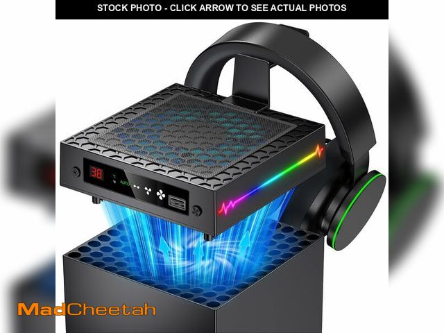 Lot 74-13710958 - [LED Display] - Auto Cooling Fan for Xbox Series X with 9 RGB Light Modes, Cooling System Adjustable...