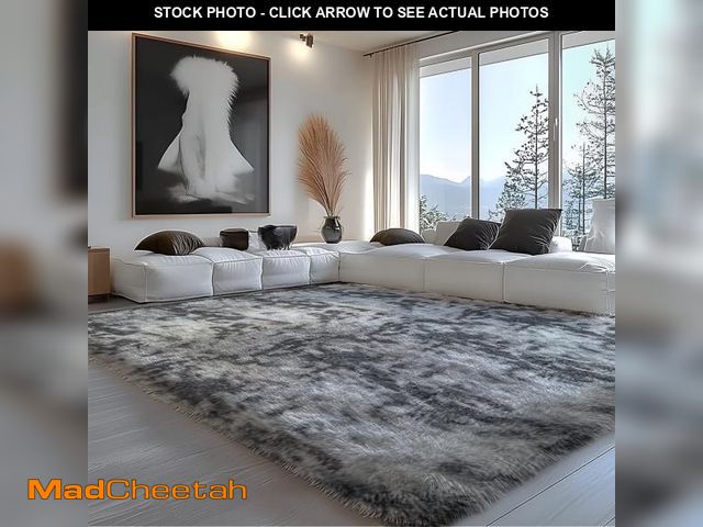 Lot 74-12493305 - Pentantan 8â x 10â Shag Area Rugs, Soft Fluffy Indoor Carpet for Living Room Bedroom Decor, Tie-...