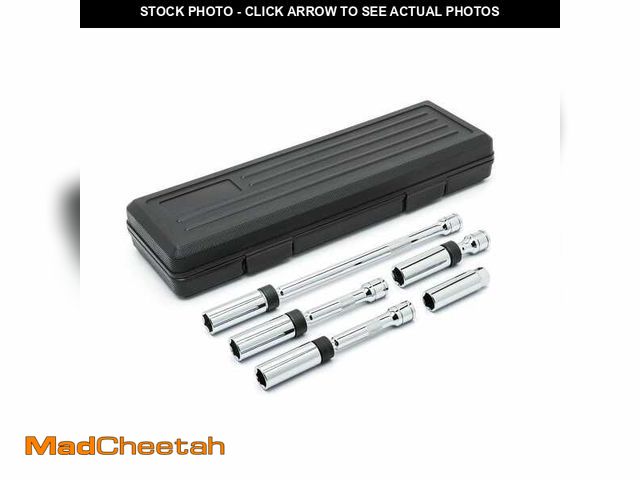 Lot 74-12920293 - GEARWRENCH 3/8 in. Drive 6-Point Magnetic Swivel Spark Plug Socket Set (5-Piece) - UNUSED
