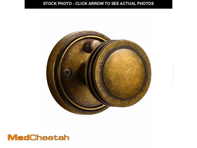 Lot 74-13719923 - SORWDUERM 1 Pack Antique Brass Bronze Door Knob Interior Privacy Door Knobs with Lock Door Handle Be...