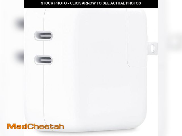Lot 74-12323417 - Apple 35W Dual USB-C Port Power Adapter: Fast and Convenient Charging, Type C Wall Charger - UNUSED