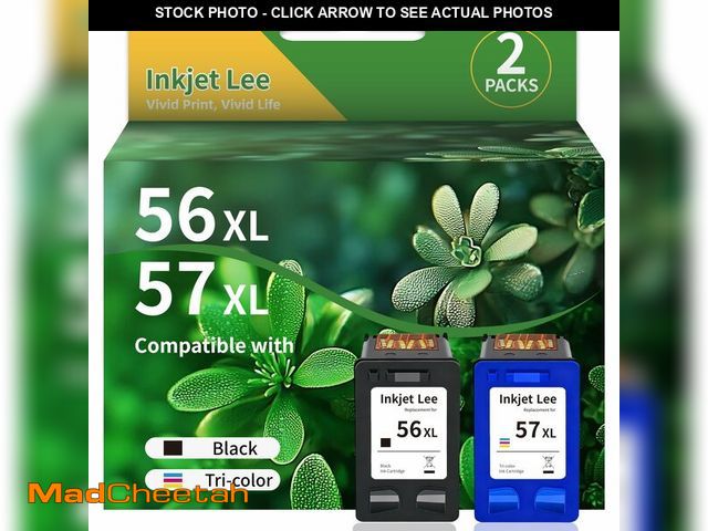 Lot 74-13961729 - Inkjet Lee 56 57 Ink Replacement for HP 56 57 Ink Cartridge for Deskjet 450 450cbi 450ci 450wbt 5145...