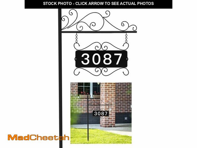 Lot 74-13963148 - Metal Address Sign, Home Address Plaque, Address Post Sign Double-Sided, Street House Numbers for Ho...