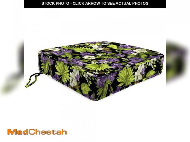 Lot 74-12085508 - Jordan Manufacturing 22.5 in. L x 22.5 in. W x 5 in. T Square Outdoor Deep Seat Cushion in Anya Eggp...