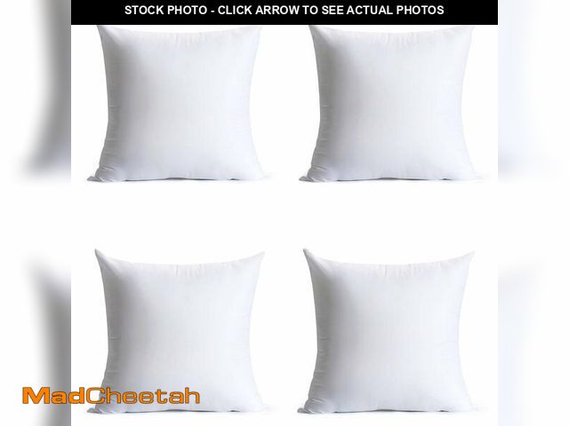 Lot 74-12970383 - Calibrate Timing 16 x 16 inches Pillow Inserts, Set of 4 Hypoallergenic Brushed Microfiber Liner Dow...