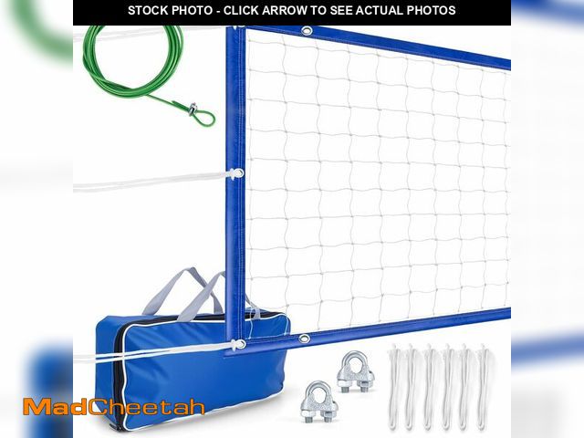 Lot 74-14426529 - GDHEEU Heavy Duty Volleyball Net with Steel Cable - Your Sag-Proof All-Weather 32x3FT Net for Backya...