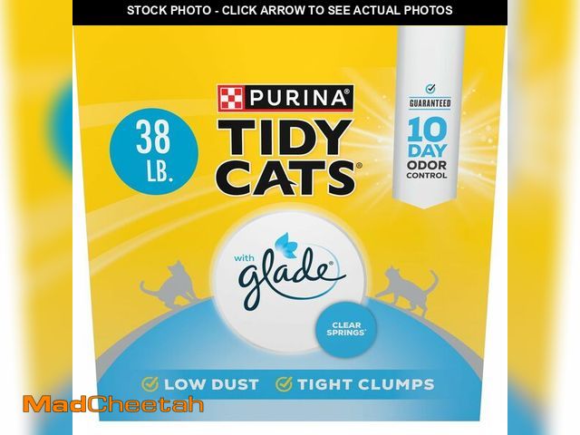 Lot 74-14582081 - Purina Tidy Cats Clumping Cat Litter, Glade Clear Springs, 38 lb - UNUSED