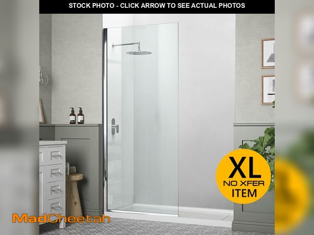 Lot 74-13117043 - Fixed Shower Door Screen 30"Ãâ74" for Bathroom - 5/16"(8mm) Thick Clear Tempered Glass Panel, Sem...