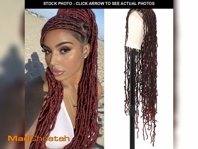 Lot 74-14300476 - Olymei Locs Braided Wigs for Black Women Knotless Braided Wigs Locs Braid Wig with Baby Hair Full Do...