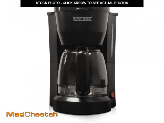 Lot 74-12304226 - BLACK+DECKER 5-Cup Coffeemaker, Black, DCM600B - USED