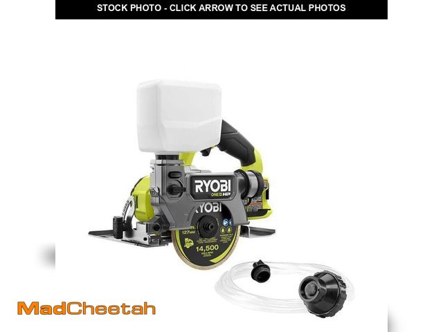 Lot 74-12592844 - *DUSTY/MISSING HOSE AND TANK* RYOBI ONE+ HP 18V Cordless Handheld Wet/Dry Masonry Tile Saw (Tool Onl...