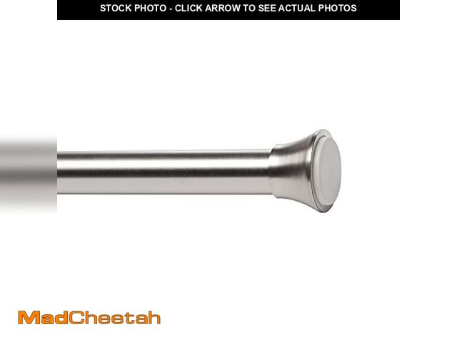 Lot 74-12664107 - Basics Easy Install Shower Curtain Tension Rod, Adjustable Length, 42-73 inches, Nickel - UNUSED