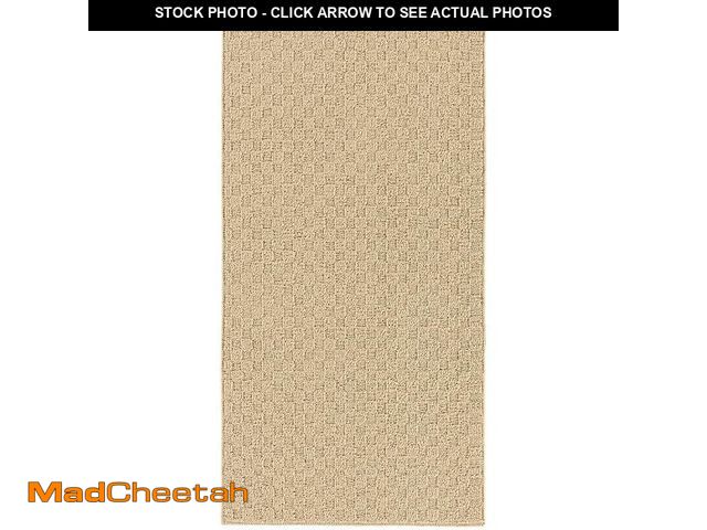 Lot 74-14304890 - Garland Rug Town Square Beige Tan 2' x 5' Non Slip Area Rug for Living Rooms &amp; Hallways, Stylish...